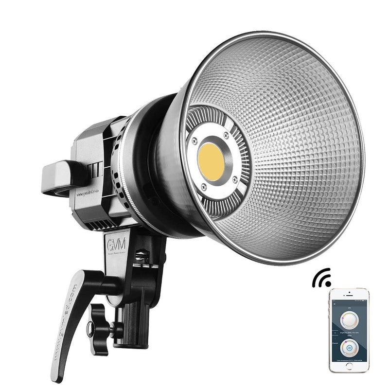 GVM Great Video Maker 80W CRI97+ Video Lights with Bowens Mount Color Temperature 5600K Dimmable LED Continuous Lighting Spotlight Photography Shooting Light with Reflector (80W + Filter) (VC-P80S) - Image 1